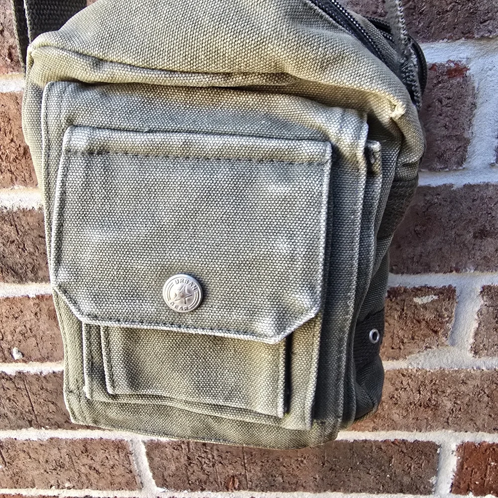 Olive Green Crossbody Bag Utility Crossbody